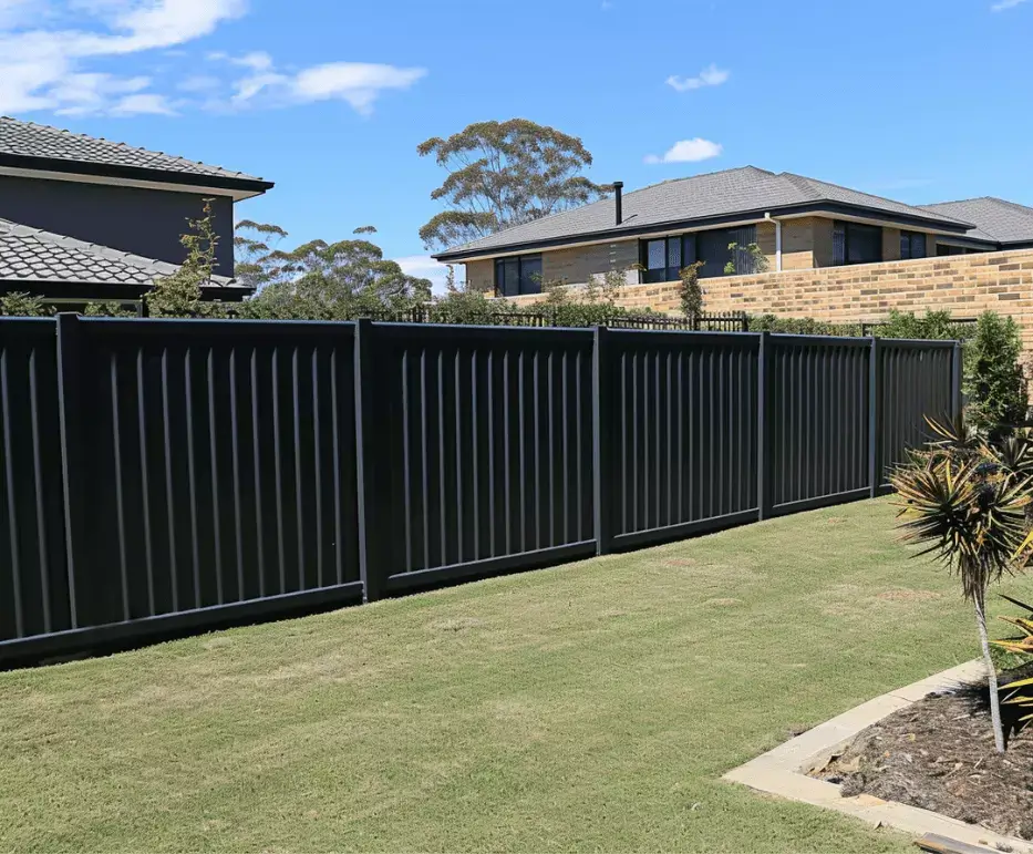 A property in North Brisbane secured by a Colorbond fence installed by Elite Fencing Redcliffe